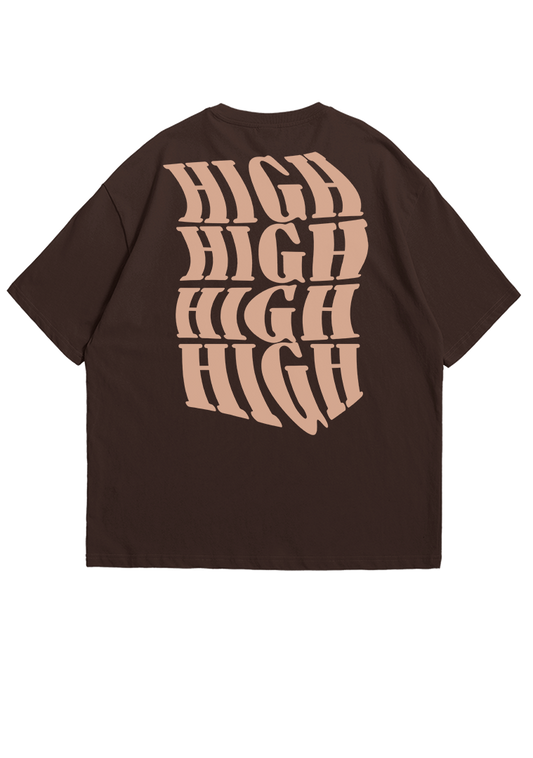 Brown High Printed Tshirt