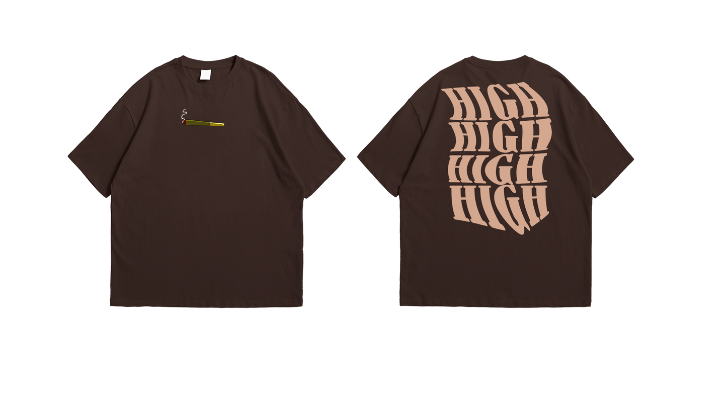 Brown High Printed Tshirt