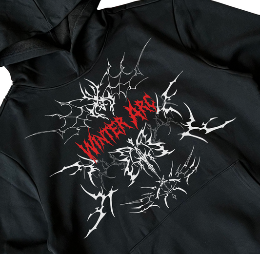 Black Winter Arc Oversize Hoodie