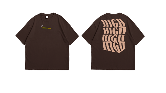 Brown High Printed Tshirt