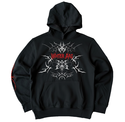 Black Winter Arc Oversize Hoodie