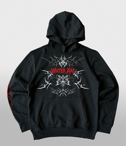 Black Winter Arc Oversize Hoodie