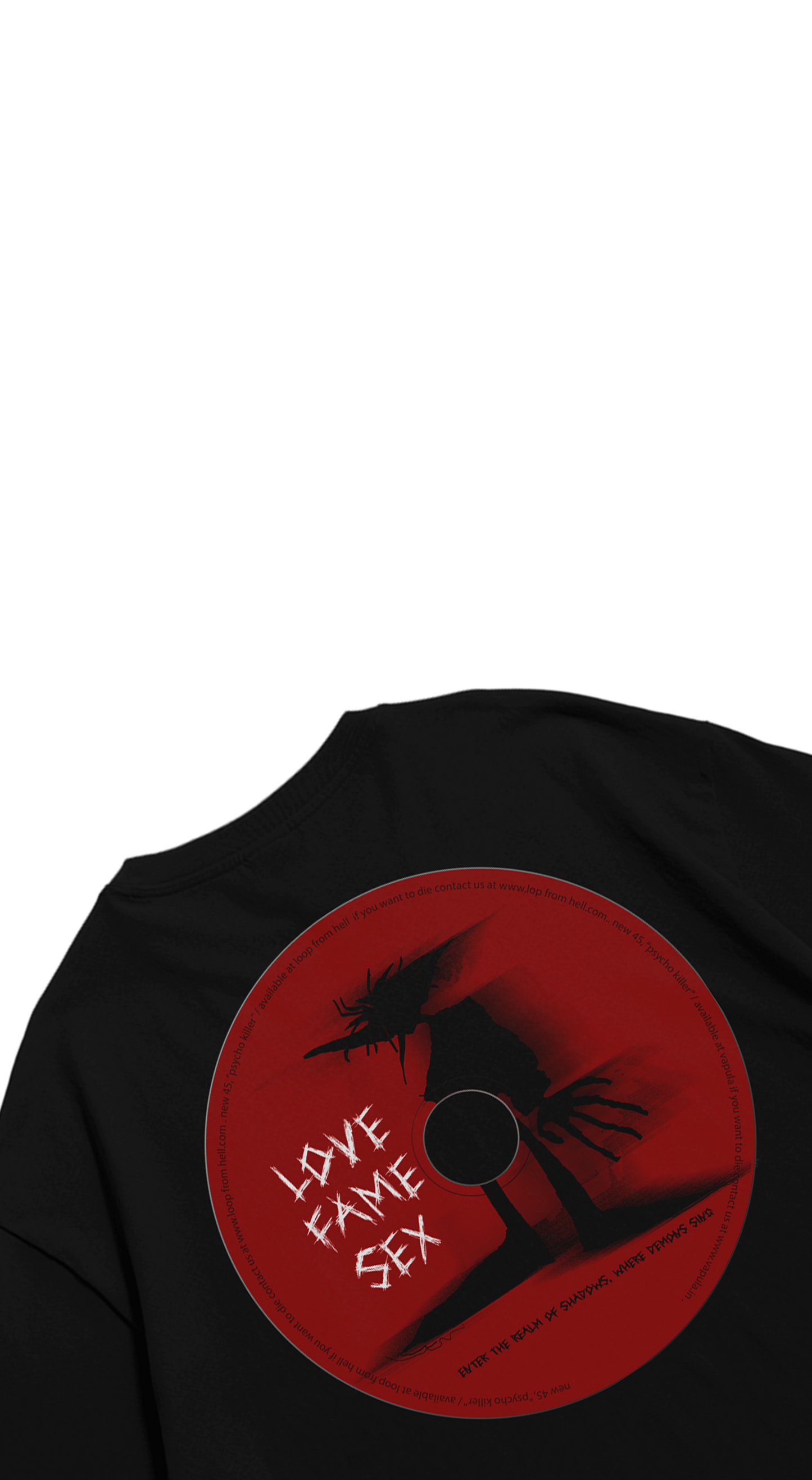 Black Oversize Love Fame Sex T-Shirt