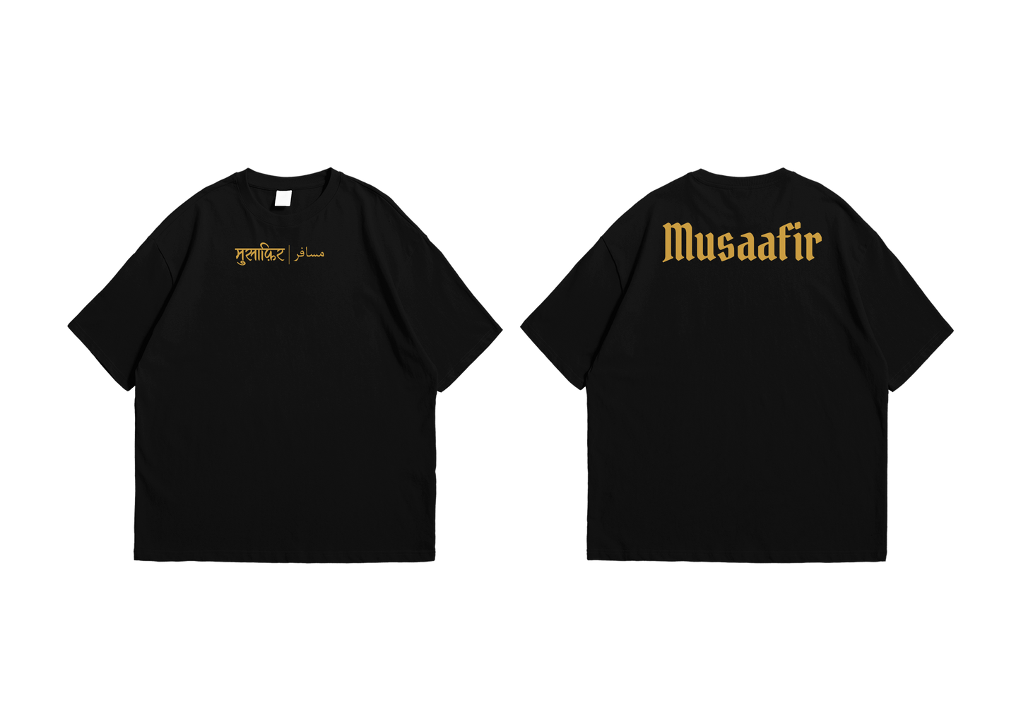 BLACK MUSAFIR OVERSIZED T-SHIRT